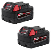 Milwaukee M18 REDLITHIUM 48-11-1852 Rechargeable Battery Pack, 18 V Battery, 5 Ah